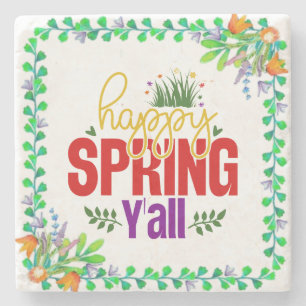 Happy Spring Y’all-90996 Steinuntersetzer