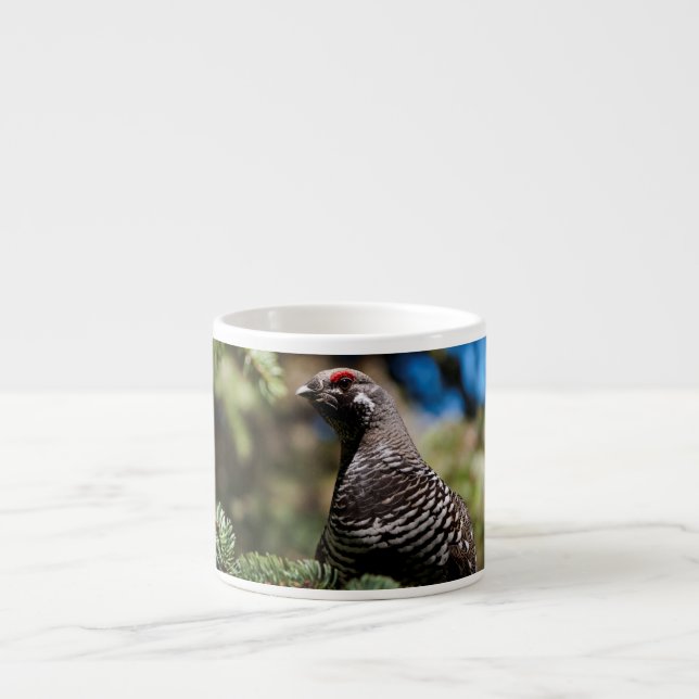 Happy Spruce Grouse Espressotasse (Vorderseite)