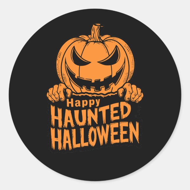 Happy Spuk Halloween Runder Aufkleber (Vorderseite)