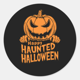 Happy Spuk Halloween Runder Aufkleber