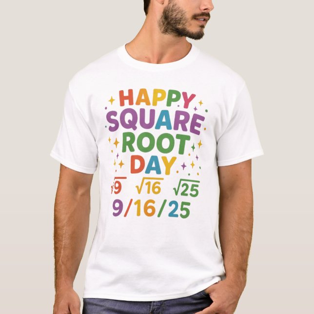 Happy Square Root Day Number Happy Square Root Day T-Shirt (Vorderseite)