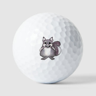 Happy Squirrel Cartoon Drawing  Golfball
