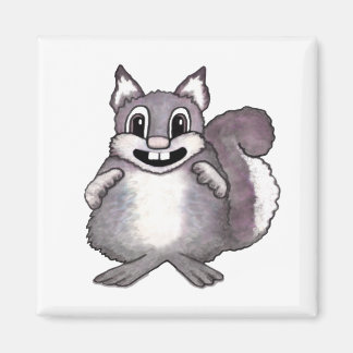 Happy Squirrel Cartoon Drawing  Magnet