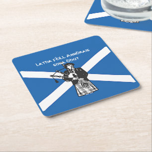Happy St Andrews Day Flag Bagpiper Rechteckiger Pappuntersetzer