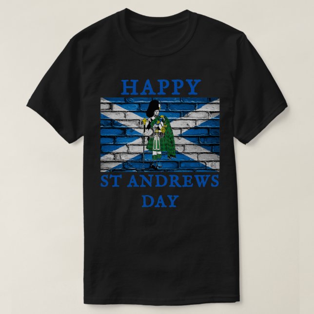 Happy St Andrewx27s Day T-Shirt (Design vorne)