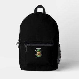 Happy St Capy day St Patricks Day for Capybara Lov Bedruckter Rucksack