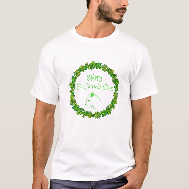 Happy St Catrick's Day for Cat Lovers Irish St Pat T-Shirt (Vorderseite)
