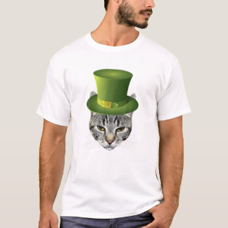 Happy St Catrick's Day St Patrick s Day Funny Cat T-Shirt