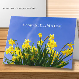 Happy St David’s Day Daffodils Welsh Greeting Karte