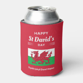 Happy St David's Day Dydd GÆDewi Hapus 2 Dosenkühler