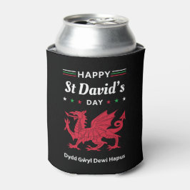 Happy St David's Day Dydd GÆDewi Hapus 3 Dosenkühler