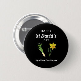 Happy St David's Day Dydd GÆDewi Hapus 4 Button