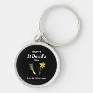 Happy St David's Day Dydd GÆDewi Hapus 4 Schlüsselanhänger