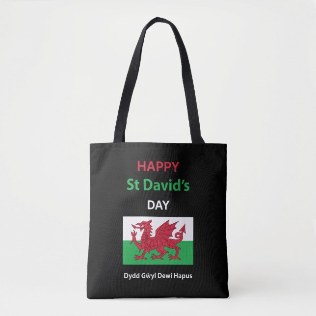 Happy St David's Day Dydd GÆDewi Hapus Tasche (Vorderseite)