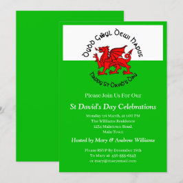 Happy St Davids Day im keltischen Stil Einladung
