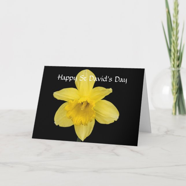  Happy St David's Day Yellow Daffodil Karte (Vorderseite)