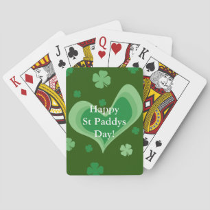 Happy St Paddys Day Custom-Glück-Kleeblatt Klee Spielkarten
