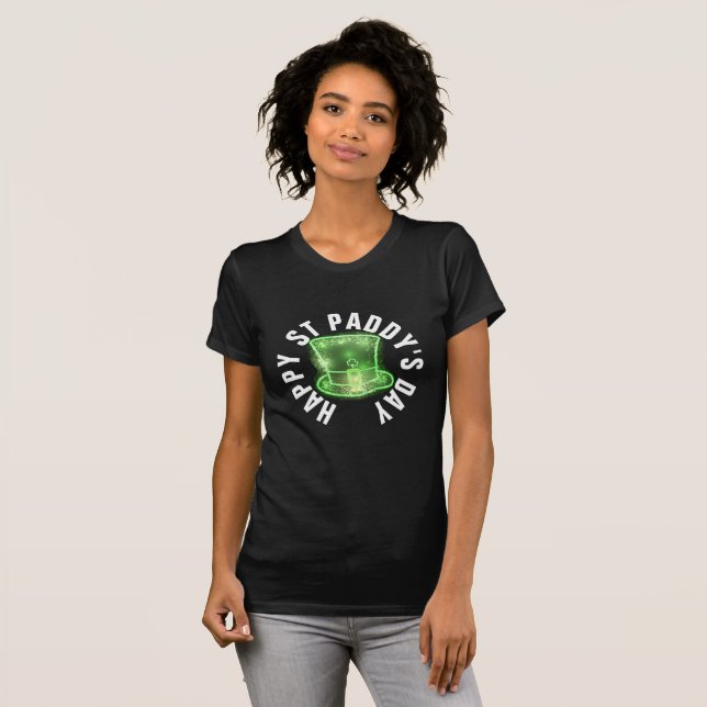 Happy St Paddy's mit Green Tophat T - Shirt (Vorne ganz)