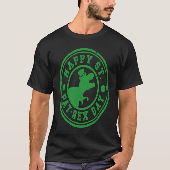 Happy St Pat Rex Day Dino St  Patricks Day     T-Shirt (Vorderseite)