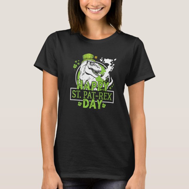 Happy St Pat Rex Day Dinosaur St Patrick Decoratio T-Shirt (Vorderseite)