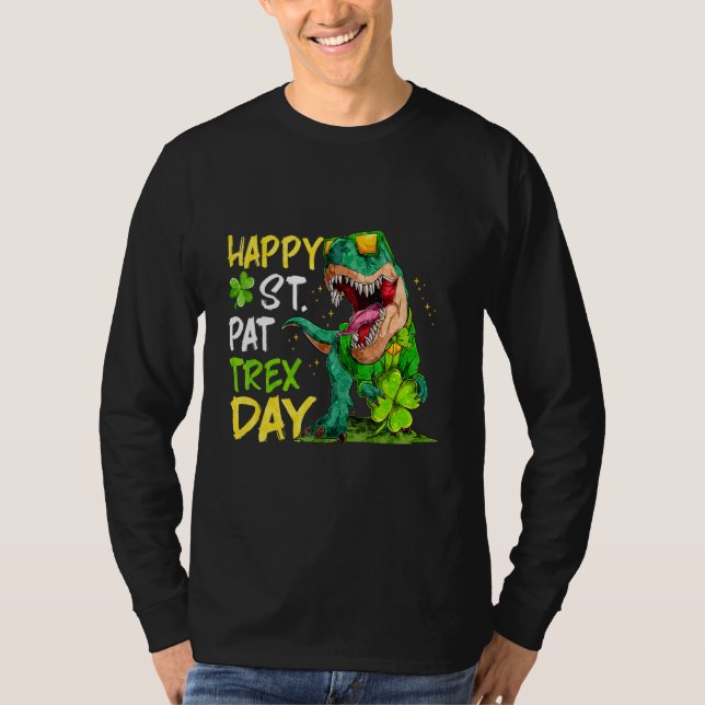Happy St Pat Rex Day Kinderkind Kinder Dino San Pa T-Shirt (Vorderseite)