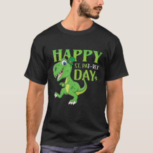 Happy St. Pat Rex Day Patrick's Day Dinosaur Boys T-Shirt