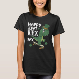 Happy St Pat Rex Day St Patricks Dinosaur Kleinkin T-Shirt