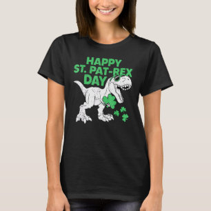 Happy St Pat Rex Day St Patricks Dinosaur Kleinkin T-Shirt