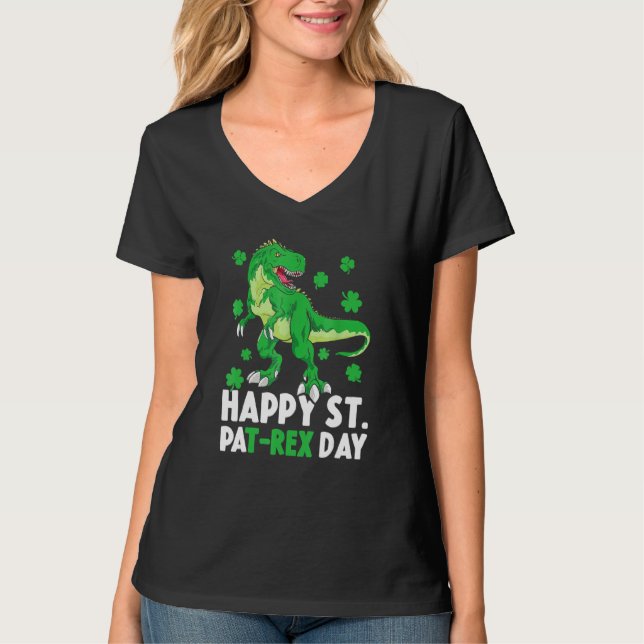 Happy St Pat Rex Dinosaur Saint Patrick's Day for T-Shirt (Vorderseite)