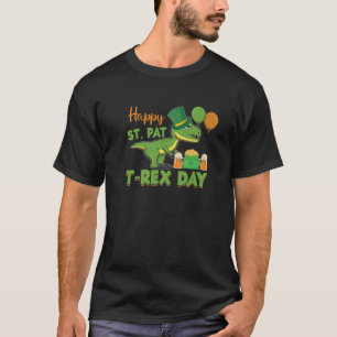 Happy St. Pat Rex Dinosaur St. Patrick's Day Kinde T-Shirt
