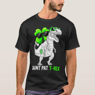 Happy St Pat Rex Saint Patrick's Day Dinosaur Boys T-Shirt