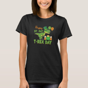 Happy St Pat T Rex Dinosaur St Patrick S Day Kids T-Shirt