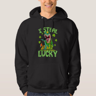 Happy St Pat T Rex Saint Patrick's Day Dinosaur Bo Hoodie