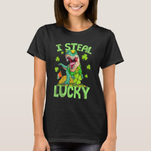 Happy St Pat T Rex Saint Patrick's Day Dinosaur Bo T-Shirt