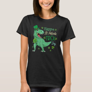 Happy St Pat T-Rex Saint Patrick's Day Dinosaur Bo T-Shirt