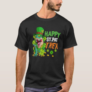 Happy St Pat T-Rex Saint Patrick's Day Dinosaurier T-Shirt