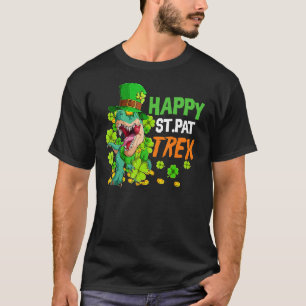 Happy St Pat T Rex Saint Patrick's Day Dinosaurier T-Shirt