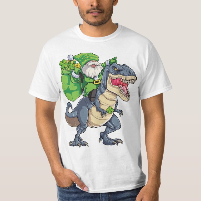 Happy St Pat T Rex Saint Patrick's Day Leprechaun  T-Shirt (Vorderseite)