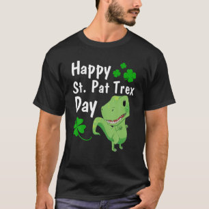 Happy St Pat Trex Day Dino St Patrick's Day Kinder T-Shirt