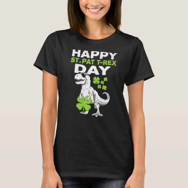 Happy St Pat Trex Day Dino St Patricks Day Kleinki T-Shirt (Vorderseite)
