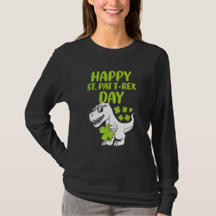 Happy St Pat Trex Day Dino St Patricks Day Kleinki T-Shirt
