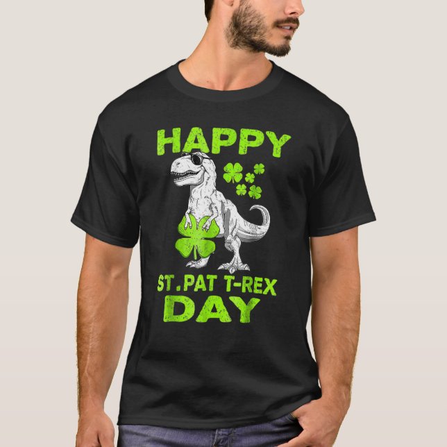 Happy St Pat Trex Day Dino St Patricks Day Toddler T-Shirt (Vorderseite)