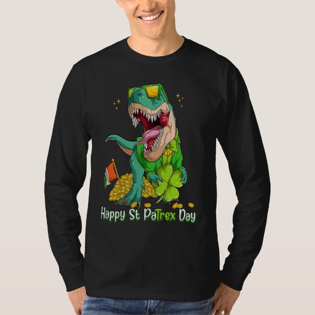 Happy St Pat Trex Day Dino St Patricks Day Toddler T-Shirt (Vorderseite)