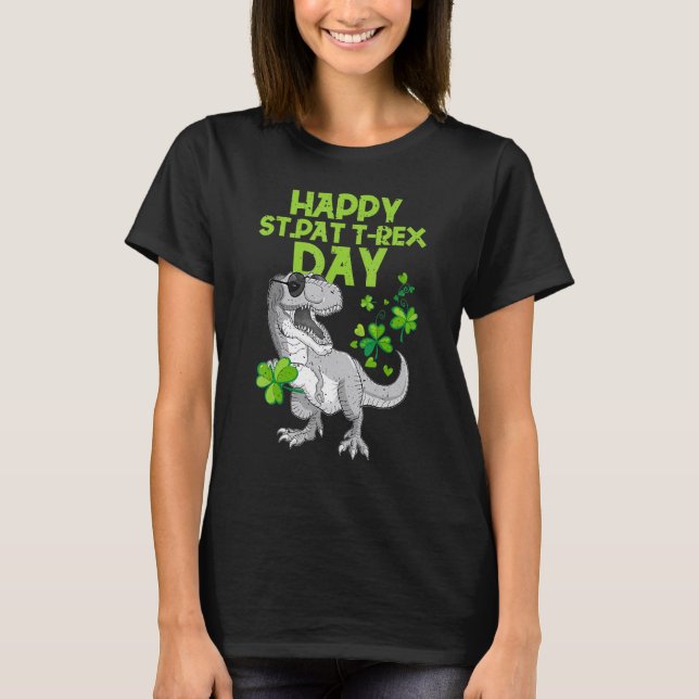 Happy St Pat Trex Day Dino St Patricks Day Toddler T-Shirt (Vorderseite)