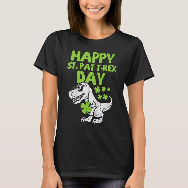 Happy St Pat Trex Day Dino St Patricks Day Toddler T-Shirt (Vorderseite)