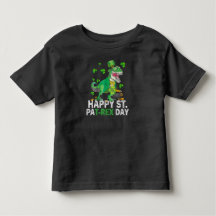 Happy St Pat Trex Day Dinosaur Kleinkind St Patric