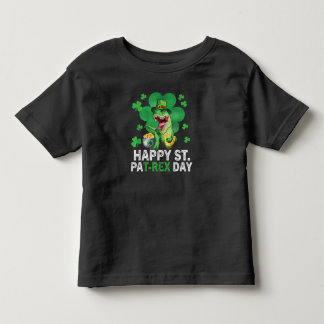 Happy St Pat Trex Day Dinosaur Kleinkind St Patric T-shirt