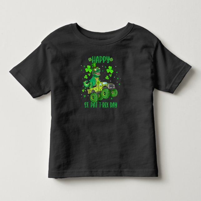 Happy St Pat Trex Day Dinosaur Kleinkind St Patric T-shirt (Vorderseite)