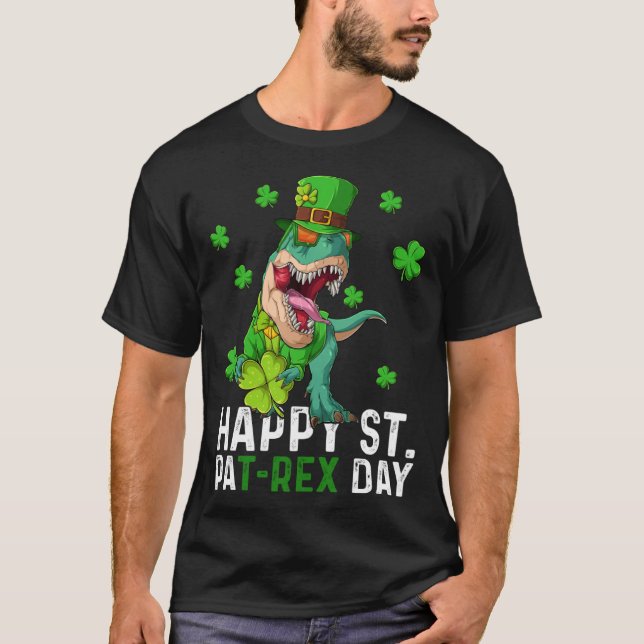 Happy St Pat Trex Day Dinosaur St Patricks Day Tod T-Shirt (Vorderseite)