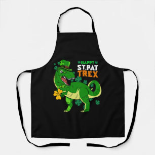 Happy St Pat Trex Day Saint Patricks Dinosaur Schürze